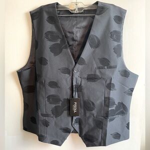 Fisoul Men’s 2X vest, Poly/Viscose blend, fully lined, 3 pockets in front,NWT